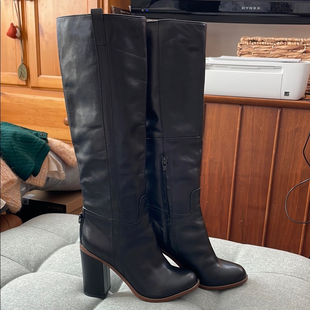 Aldo Leather Boots with Chunky Heel